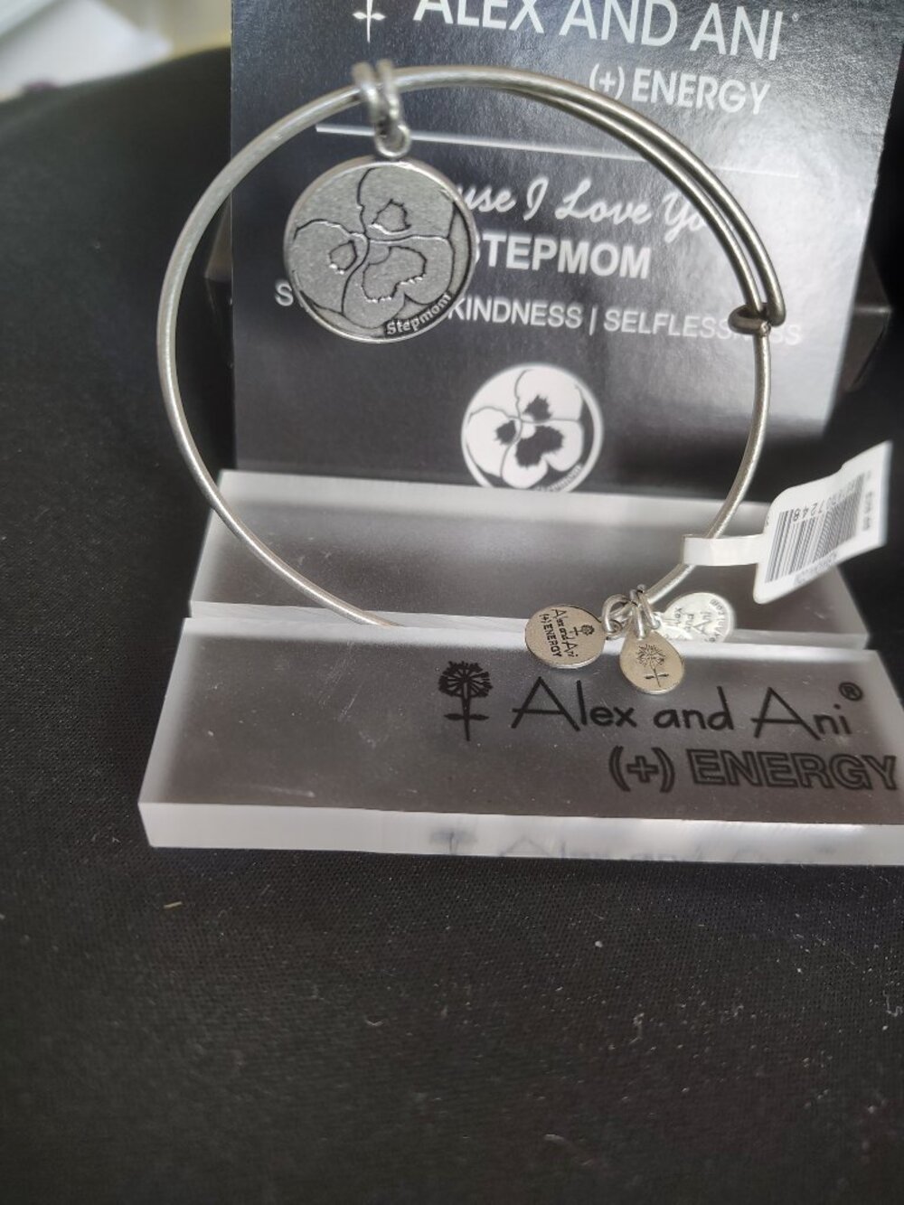 NWT Alex and Ani Stepmom Silver Bangle   #845